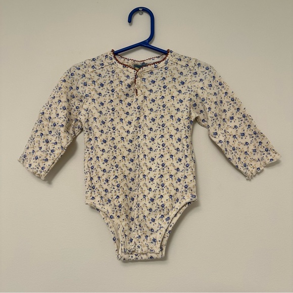 Vintage Disney Mickey and Minnie Mouse 2 pc Set Denim Overalls Dress and Onesie - Picture 5 of 9